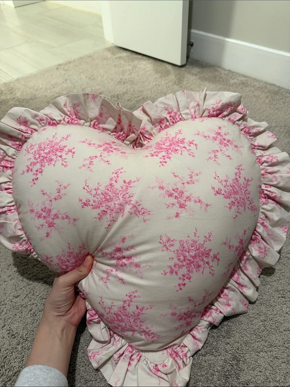 Coquette Heart Shaped Pillow